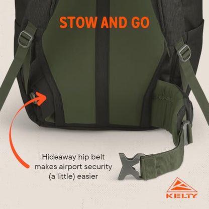 Kelty | Redwing Traveler Backpacks, Travel Pack for Adventure Travel - color: Black, size: 50L
