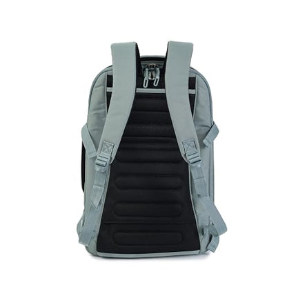 Hedgren TRIP LARGE Travel Backpack – Expandable, Water-Repellent RPET, Carry-On with RFID Protection, Laptop & Clothing Compartments, Rain Cover & Smart Sleeve - 36.2 L (Grey-Green) - color: Grey/Green