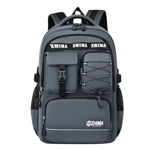 Stylish Lightweight Minimalist Backpack with Sporty Style, Durable Spacious Daypack for New Term Gift (grey) - color: Grey
