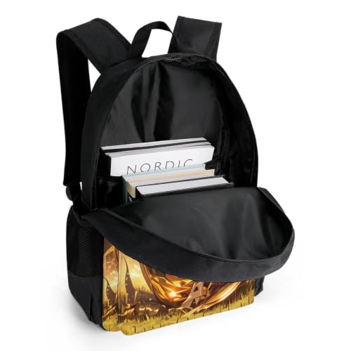 Soccer Crown King Backpack, Durable Polyester Daypack with Laptop Compartment, Reinforced Bottom, Adjustable Shoulder Straps And Multi Pockets for Travel And Daily Use - color: Soccer Crown King