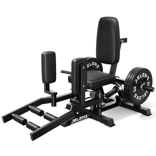 JELENS HA01 Hip Abductor Machine, Abduction Adduction Machine with Adjustable Resistance, Plate Loaded Inner and Outer Thigh Trainer for Home Gym - size: 100LB Black Weights Package