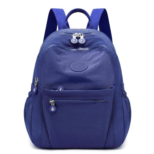 Backpack Purse for Women Ladies Nylon Bag Casual Daypack Travel Shopping Pack (A Style Dark Blue) - color: A Style Dark Blue