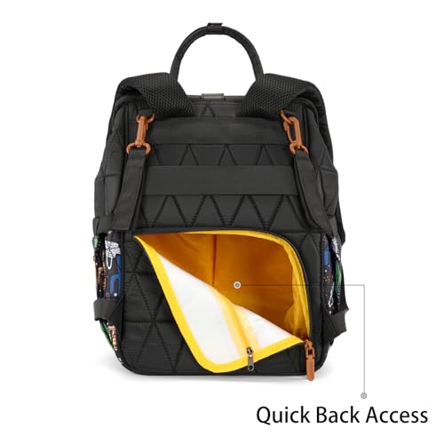 Montana West Wrangler Aztec Diaper Bag Backpack Western Backpacks for Moms Baby Essentials Bag with Twist-Lock Closure, Insulated Pockets, Portable Changing Pad, Stroller Straps, Pacifier Case - color: Black Cacti