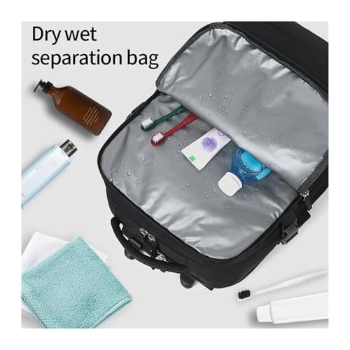 Large Capacity Dry and Wet Separation Backpack Multi-functional 40 * 20 * 25 Travel Waterproof Mommy Backpack(Beige) - color: Beige