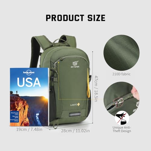 SKYSPER Small Hiking Backpack, 20L/30L Lightweight Travel Backpacks Hiking Daypack for Women Men - color: Lantc20-armygreen, size: 30L
