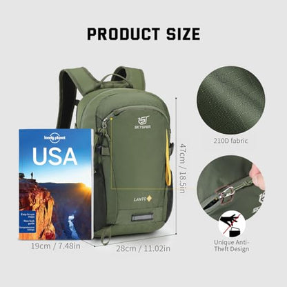 SKYSPER Small Hiking Backpack, 20L/30L Lightweight Travel Backpacks Hiking Daypack for Women Men - color: Lantc20-armygreen, size: 30L