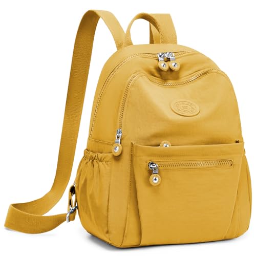 Mini Backpack Purse for Women, Stylish Daypack Shoulder Bag, Small Lightweight Daypack for Work Travle College (A- Yellow) - color: A- Yellow
