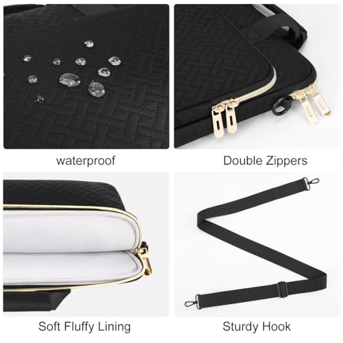 DOMISO 360° Protective Laptop Case 17.3 inch, 17-17.3 inch Laptop Sleeve - color: Black, size: 17 inch