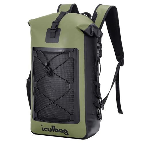 Dry Bags Waterproof Backpack for Women Men Travel Dry Bag Backpack Warterproof Bag for Kayaking Beach Boating 30L/40L - color: Armygreen, size: 30L