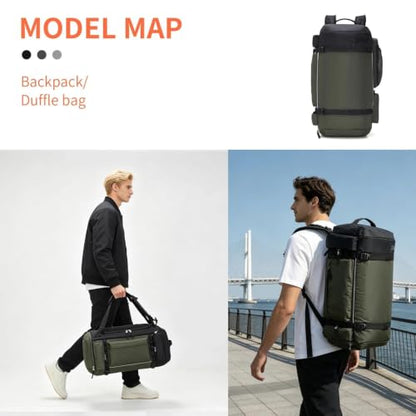 BE SMART 50L Extra Large Gym Backpack for Men, Big Gym Bag with Shoes Compartment, Waterproof Heavy Duty Duffel Bags (Grey Black, Large-40L) - color: Grey Black, size: Large-40L