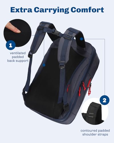 Hynes Eagle TSA Friendly Travel Backpack for Men Women Carry on Backpack 40L Flight Approved Laptop Backpack for 17 inches Compressible Weekender Bag Overnight Backpack Dark Blue - color: Dark Blue