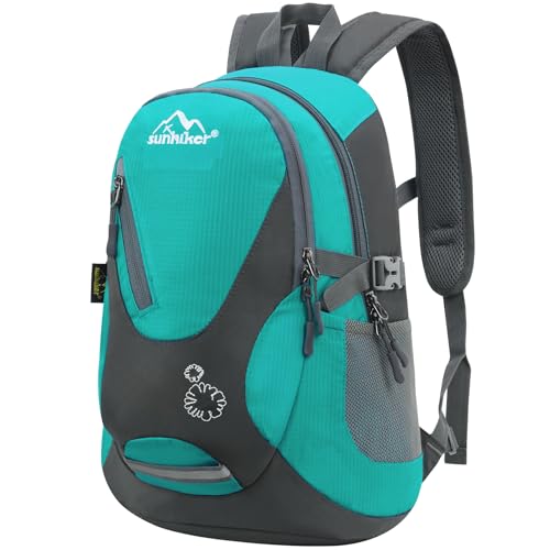 sunhiker Small Hiking Backpack Women Men 20L Lightweight Travel Backpack Daypack Casual Backpack For Cycling Outdoor Camping - color: Aqua Green