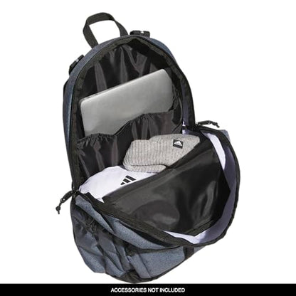 adidas Prime 7 Backpack for Laptop, School and Travel, 37L - color: Twill Onix Grey/Black