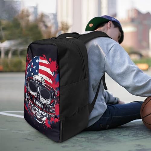Basketball Backpack With Separate Ball Compartment And Shoes Fit Basketball Volleyball Football - color: Skeleton Rugby Player