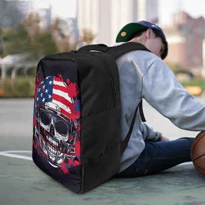 Basketball Backpack With Separate Ball Compartment And Shoes Fit Basketball Volleyball Football - color: Skeleton Rugby Player