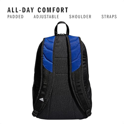 adidas Stadium 4 Soccer Backpack – Team Sports Bag with Ball Pocket, 36L - color: Royal Blue/3.0