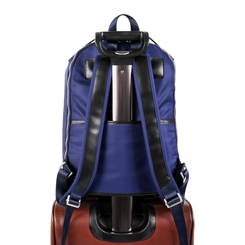 McKlein Parker, 15" Backpack Laptop Briefcase, Laptop & Tablet, Travel Business Backpack & Cross-Body, Dual Compartment Laptop/Computer & Tablet Backpack Bag Case - color: Navy