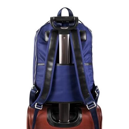 McKlein Parker, 15" Backpack Laptop Briefcase, Laptop & Tablet, Travel Business Backpack & Cross-Body, Dual Compartment Laptop/Computer & Tablet Backpack Bag Case - color: Navy
