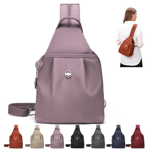3 in 1 Anti Theft Travel Tote Bag, Convertible Capacity Backpack Purse, Lightweight Sling Bag for Women's Commute & Outdoor (Purple) - color: Light Purple