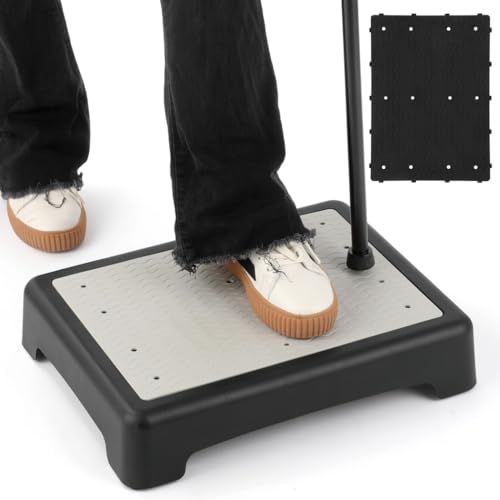 Sturdy Half Step Stool for Seniors, Non-Slip Mobility Riser for Bed, Car & Stairs, 440Lb Load, Portable Step Platform