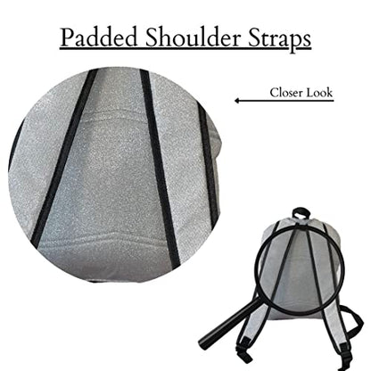 NGIL Canvas School Backpack (Glitter-Silver) - color: Glitter-silver