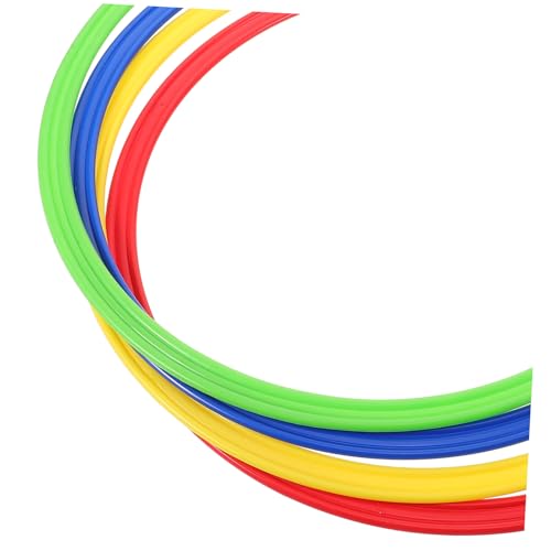 Hemoton 4pcs Agility Rings for Soccer Training Durable Plastic Speed Training Equipment for Enhanced Quickness and Reaction Football Drills