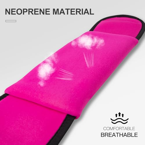 Jueachy Running Belts for Women Waterproof Fanny Pack Running Waist Pouch Phone holder Adjustable Sports Money Belt with Headphone Port - color: Pink