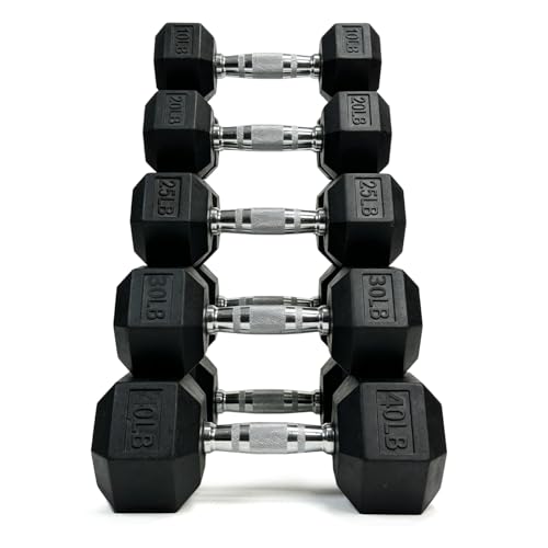 Dumbbells Set Rubber Hex Weights for Home Gym Durable Construction Convenient Storage Space Saving Design Complete Weight Set Barbell Coated for Exercise Training - style: 250 lb set