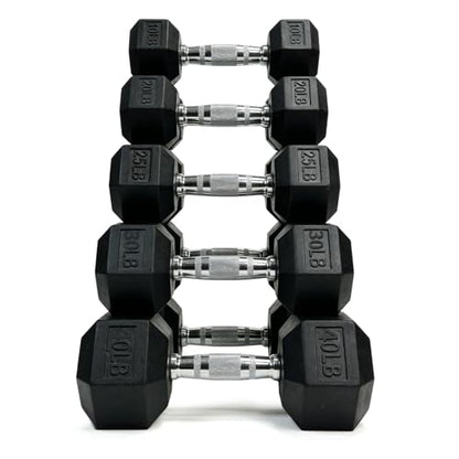 Dumbbells Set Rubber Hex Weights for Home Gym Durable Construction Convenient Storage Space Saving Design Complete Weight Set Barbell Coated for Exercise Training - style: 250 lb set