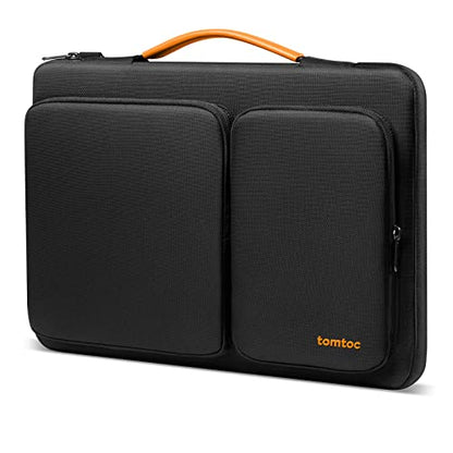 tomtoc 360 Protective Laptop Sleeve for 2026 14-inch MacBook Pro M5/M4/M3/M2 Pro/Max A3426 A3434 A3401 2026-2021, 13.5-14.4 Inch Surface Laptop 7/6/5/Studio 2/1, Water-Resistant Carrying Case - color: Black, size: 13.5-14 inch