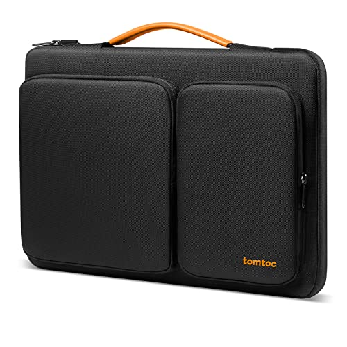 tomtoc 360 Protective Laptop Sleeve for 15-inch 2026 New MacBook Air M5/A3448, M4/A3241, M3/A3114, M2/A2941, 15 Inch Surface Laptop 7/6/5, Dell XPS 15 Plus, Water-Resistant Accessory Bag Case - color: Black, size: 15 inch