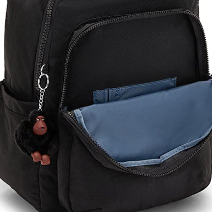 Kipling Women's Seoul 15" Laptop Backpack, Durable, Roomy with Padded Shoulder Straps, Built-In Protective Sleeve - color: True Black, size: 12.75''L x 17.25''H x 8''D
