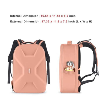 MOSISO Camera Backpack, DSLR/SLR/Mirrorless Photography Camera Bag 15-16 inch Waterproof Hardshell Case with Tripod Holder&Laptop Compartment Compatible with Canon/Nikon/Sony, Salmon Pink - color: Salmon Pink