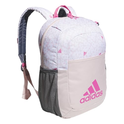adidas Ready Small Backpack for women and men, durable laptop bag for work - color: Fluid Floral Sandy Pink/Pulse Magenta Pink