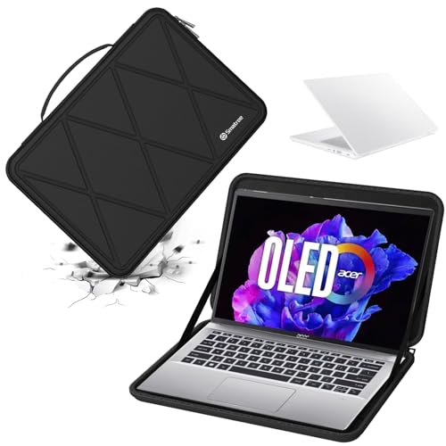 Smatree Hard EVA Protective Sleeve Case Compatible for 14 inch Acer Swift Go SFG14-72T-58SH/SFG14-72T-71QF/SFG14-72T-718K/SFG14-72-72YK Laptop Waterproof Slim Sleeve Bag (X8043) - color: X Series-Black, size: For 14 inch Acer Swift Go SFG14-72(X8043)