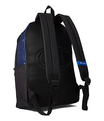Champion Manuscript Backpack with Padded Adjustable Straps, Water Bottle Pocket for Work, Travel, Daily Use - color: Navy Combo