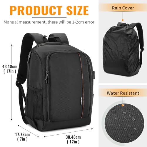G-raphy Camera Backpack Camera Bags for Photographer Photography DSLR SLR Backpack with Laptop Compartment for DSLR Cameras, Lenses, Tripod and Accessories (Purple)
