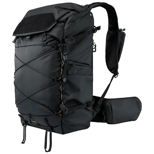 LEOFOTO 35L Camera Backpack for Photographer, Lightweight Waterproof Travel Camera Bag for Camera/Drone/15.6" Laptop, Photopraphy Bag with Side Access & Rain Cover, Tripod Compatible, 2.95KG (BLACK) - color: 35l-bag+large Insert-black