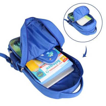 ZRENTAO Kids Backpack, 3D Reflective Cartoon, 600D Polyester & Dual Zippers, 17" Bookbag with Ergonomic Design for boys & girls age 6-18, Crocodile Space Style for school Children Kids - color: 23#crocodile