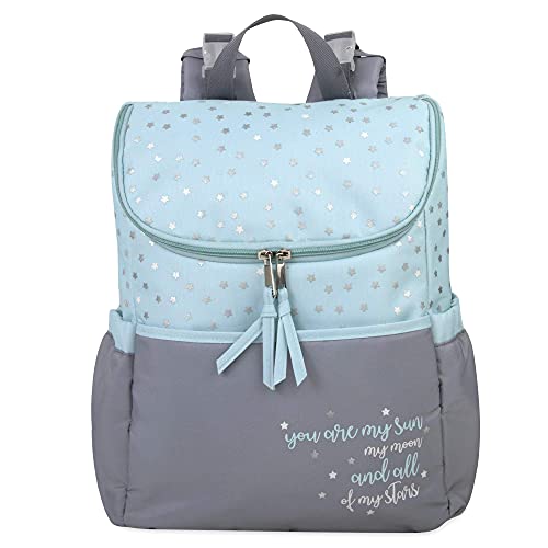5 Piece Baby Diaper Bag Backpacks with Changing Pad, Wipes Pocket & Stroller Straps