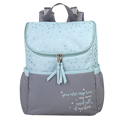 5 Piece Baby Diaper Bag Backpacks with Changing Pad, Wipes Pocket & Stroller Straps