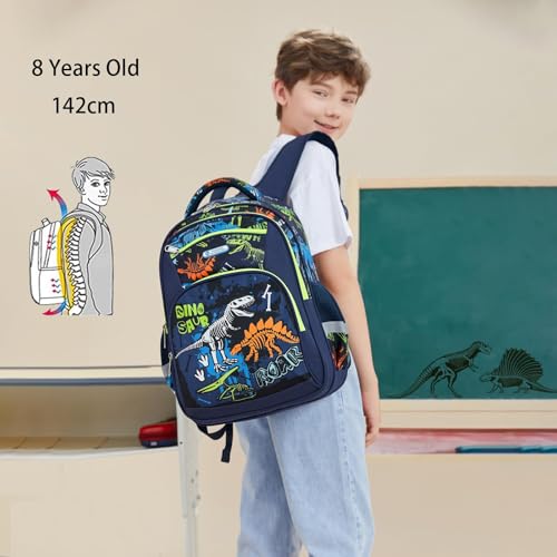 Cusangel Backpack for Boys Girls School Bookbags,Kindergarten Elementary Middle School Lightweight Waterproof Multifunctional Large Capacity for Backpack (16inch Luminous dinosaur) - color: Luminous Dinosaur 16in