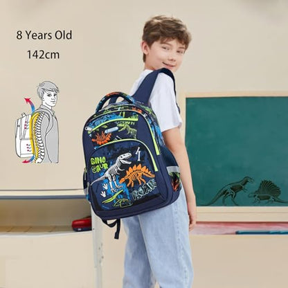 Cusangel Backpack for Boys Girls School Bookbags,Kindergarten Elementary Middle School Lightweight Waterproof Multifunctional Large Capacity for Backpack (16inch Luminous dinosaur) - color: Luminous Dinosaur 16in