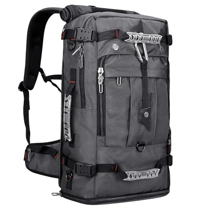 WITZMAN Travel Backpack for Men Large Duffle Luggage Bag Fit 17 Inch Laptop Carry On Bags for Airplane (B681 Silvery Grey New) - color: Silvery Grey New