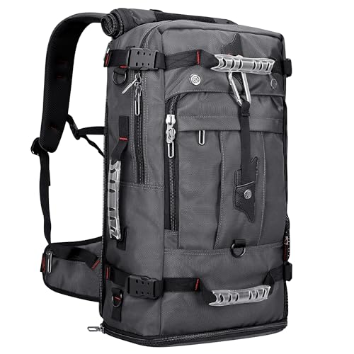 WITZMAN Travel Backpack for Men Large Duffle Luggage Bag Fit 17 Inch Laptop Carry On Bags for Airplane (B681 Silvery Grey New) - color: Silvery Grey New