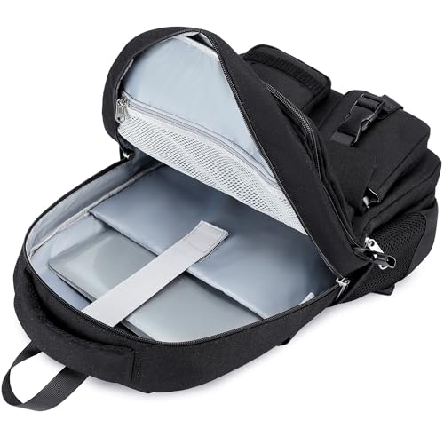 abshoo Large Heavy Duty Backpack For School College Bookbag Casual Multi Pocket Travel Backpacks - color: Black