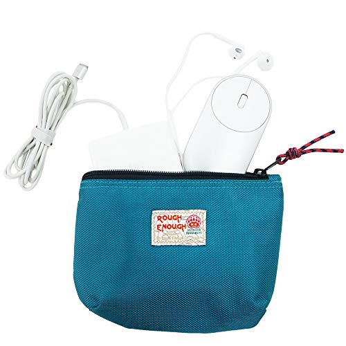 Rough Enough Small Tech Organizer Travel Case for Electronics Chargers and Cords, Cable Storage Bag, Everyday Carry, Blue - color: Blue