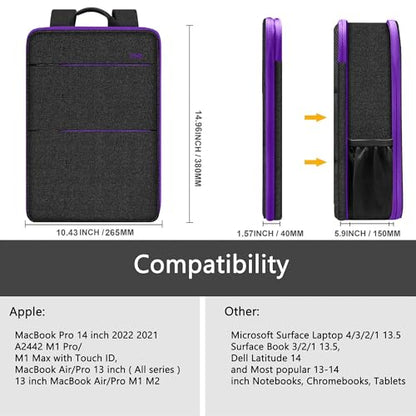 ZINZ Slim & Expandable Laptop Backpack 15 15.6 16 Inch Case, Water Resistant Travel Backpack Compatible with MacBook Pro/Neo 16" 15", Dell XPS 15 16 and Most 15" 15.6" 16" Notebooks，B01PU01 - color: B01pu01, size: 15"-16"