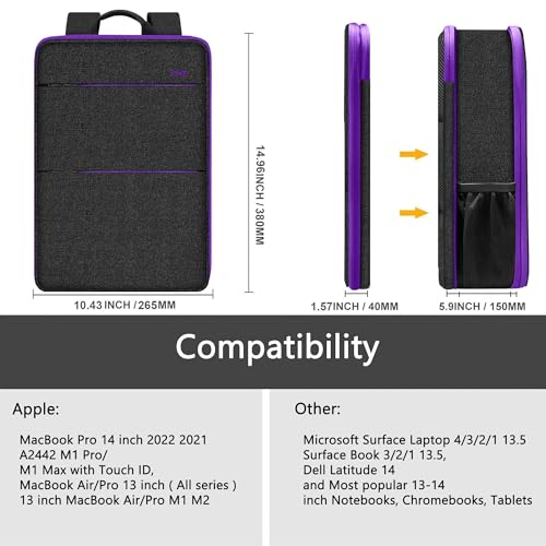 ZINZ Slim & Expandable Laptop Backpack 15 15.6 16 Inch Case, Water Resistant Travel Backpack Compatible with MacBook Pro/Neo 16" 15", Dell XPS 15 16 and Most 15" 15.6" 16" Notebooks，B01PU01 - color: B01pu01, size: 15"-16"