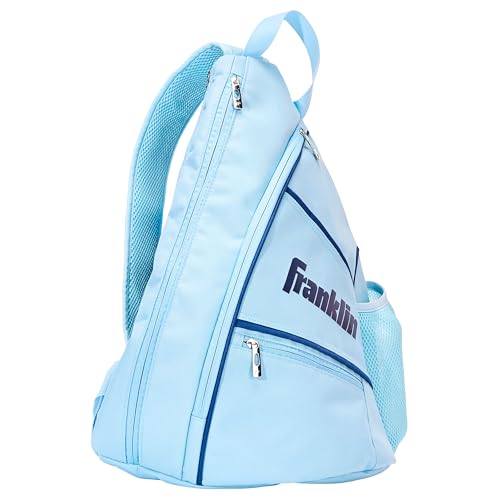 Franklin Sports Pickleball Bags - Sling Bag Backpack for Gear + Equipment - Men + Women - Holds Paddles, Balls + Accessories - color: Carolina Blue